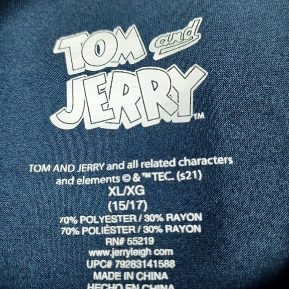 Tom and Jerry Women's Size XL Short Sleeve Graphic Navy T-Shirt Retro Cartoon - Picture 4 of 6